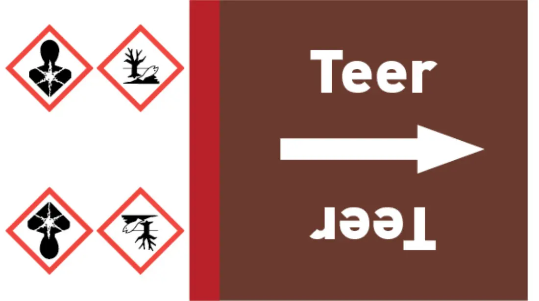 Kennzeichnungsband Teer braun/weiß bis Ø 50 mm 33 m/Rolle Kennzeichnungsband Teer braun/weiß bis Ø 50 mm 33 m/Rolle