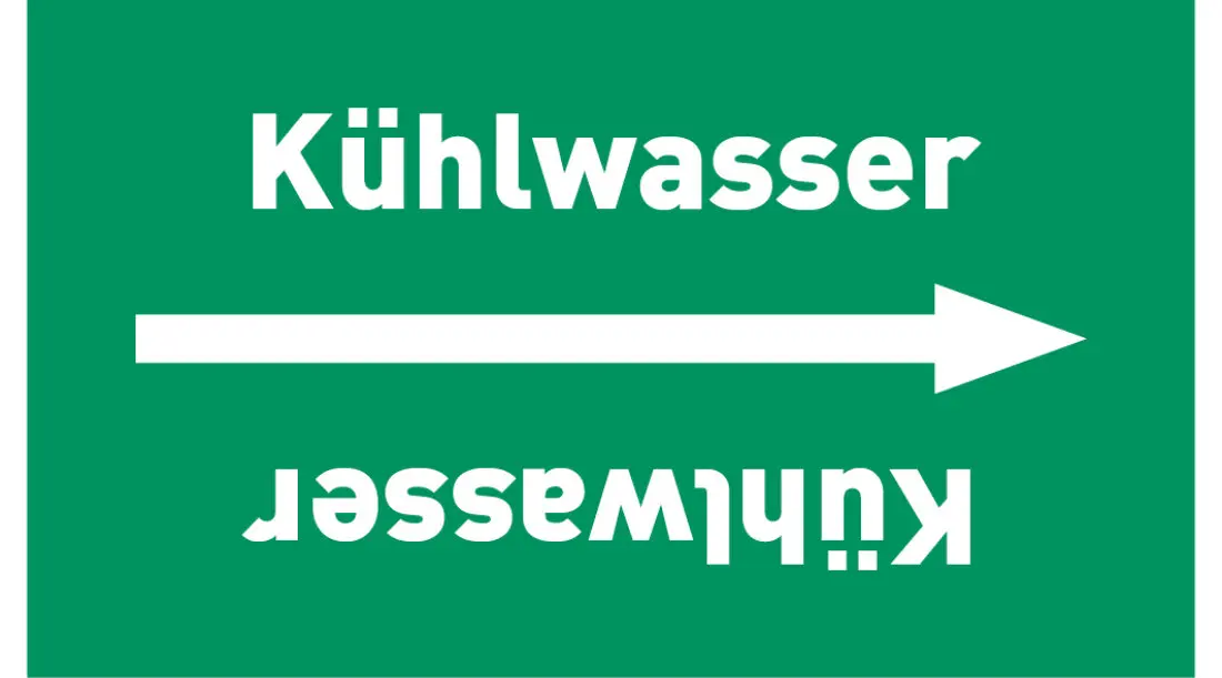 Kennzeichnungsband Kühlwasser grün/weiß, ab Ø 50 mm 33 m/Rolle Kennzeichnungsband Kühlwasser grün/weiß, ab Ø 50 mm 33 m/Rolle