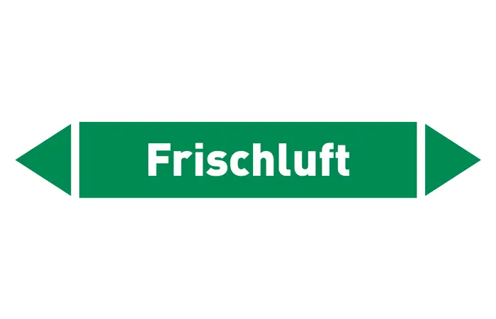 Pfeil Frischluft grün/weiß 215x40 mm Pfeil Frischluft grün/weiß 215x40 mm