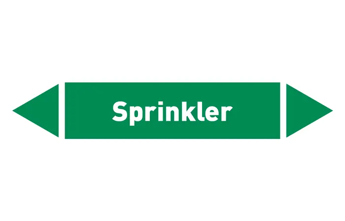 Pfeil Sprinkler grün/weiß 125x25 mm Pfeil Sprinkler grün/weiß 125x25 mm