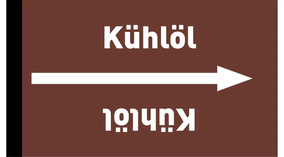 Kennzeichnungsband Kühlöl braun/weiß ab Ø 50 mm 33 m/Rolle Kennzeichnungsband Kühlöl braun/weiß ab Ø 50 mm 33 m/Rolle