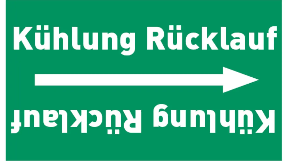 Kennzeichnungsband Kühlung Rücklauf grün/weiß bis Ø 50 mm 33 m/Rolle Kennzeichnungsband Kühlung Rücklauf grün/weiß bis Ø 50 mm 33 m/Rolle