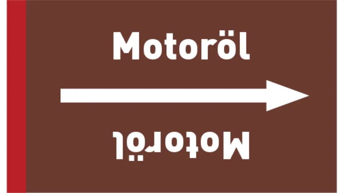 Kennzeichnungsband Motoröl braun/weiß bis Ø 50 mm 33 m/Rolle Kennzeichnungsband Motoröl braun/weiß bis Ø 50 mm 33 m/Rolle