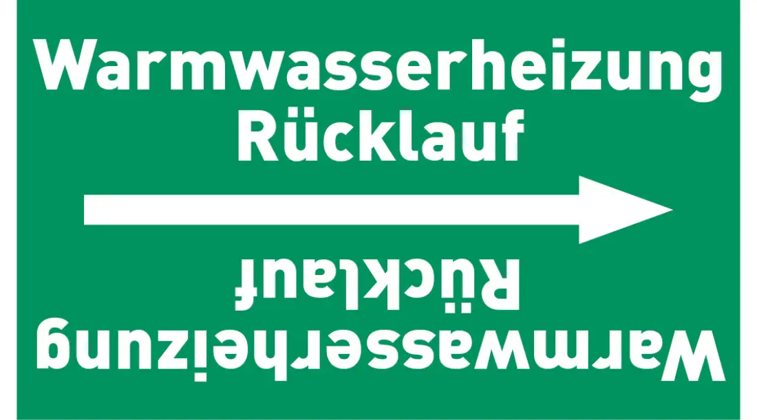Kennzeichnungsband Warmwasserheizung Rücklauf grün/weiß ab Ø 50 mm 33 m/Rolle Kennzeichnungsband Warmwasserheizung Rücklauf grün/weiß ab Ø 50 mm 33 m/Rolle