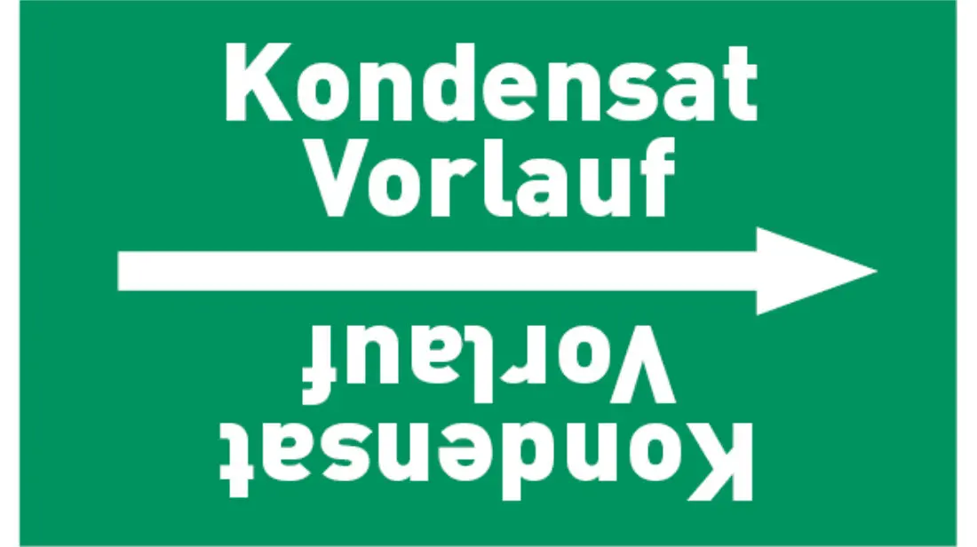 Kennzeichnungsband Kondensat Vorlauf grün/weiß bis Ø 50 mm 33 m/Rolle Kennzeichnungsband Kondensat Vorlauf grün/weiß bis Ø 50 mm 33 m/Rolle