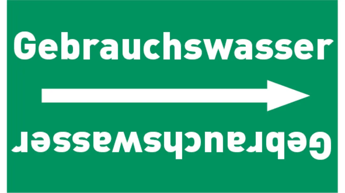 Kennzeichnungsband Gebrauchswasser grün/weiß bis Ø 50 mm 33 m/Rolle Kennzeichnungsband Gebrauchswasser grün/weiß bis Ø 50 mm 33 m/Rolle