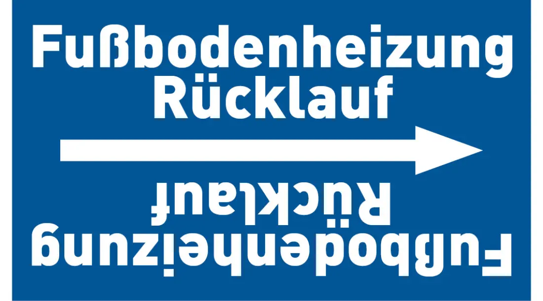 Kennzeichnungsband Fußbodenheizung Rücklauf blau/weiß, ab Ø 50 mm 33 m/Rolle Kennzeichnungsband Fußbodenheizung Rücklauf blau/weiß, ab Ø 50 mm 33 m/Rolle