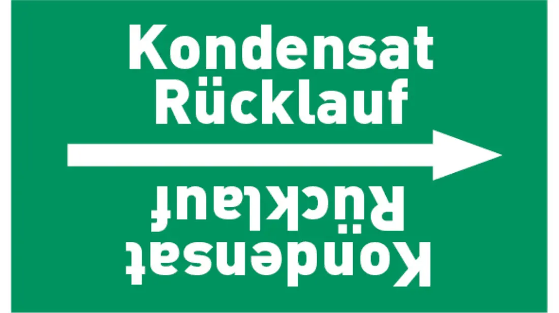 Kennzeichnungsband Kondensat Rücklauf grün/weiß bis Ø 50 mm 33 m/Rolle Kennzeichnungsband Kondensat Rücklauf grün/weiß bis Ø 50 mm 33 m/Rolle