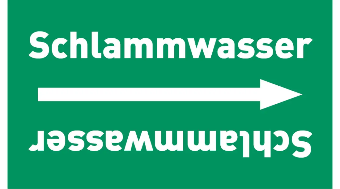 Kennzeichnungsband Schlammwasser grün/weiß ab Ø 50 mm 33 m/Rolle Kennzeichnungsband Schlammwasser grün/weiß ab Ø 50 mm 33 m/Rolle