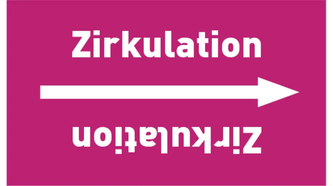 Kennzeichnungsband Zirkulation magenta/weiß bis Ø 50 mm 33 m/Rolle Kennzeichnungsband Zirkulation magenta/weiß bis Ø 50 mm 33 m/Rolle