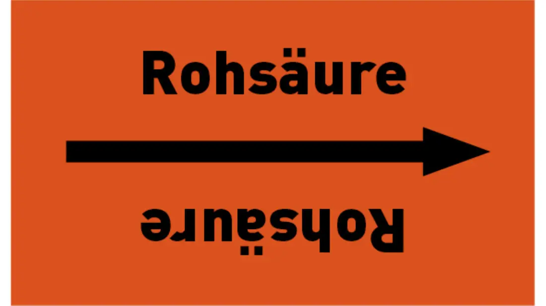 Kennzeichnungsband Rohsäure orange/schwarz bis Ø 50 mm 33 m/Rolle Kennzeichnungsband Rohsäure orange/schwarz bis Ø 50 mm 33 m/Rolle