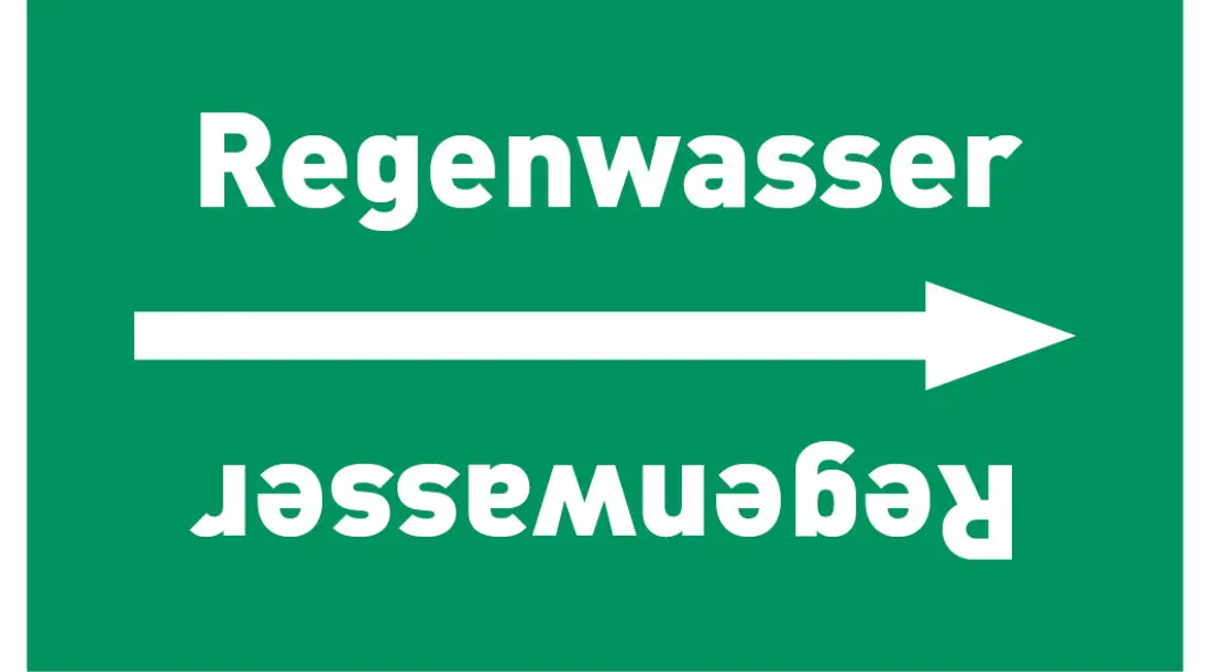 Kennzeichnungsband Regenwasser grün/weiß, ab Ø 50 mm 33 m/Rolle Kennzeichnungsband Regenwasser grün/weiß, ab Ø 50 mm 33 m/Rolle