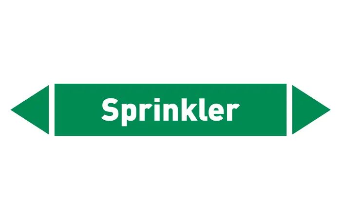 Pfeil Sprinkler grün/weiß 215x40 mm Pfeil Sprinkler grün/weiß 215x40 mm
