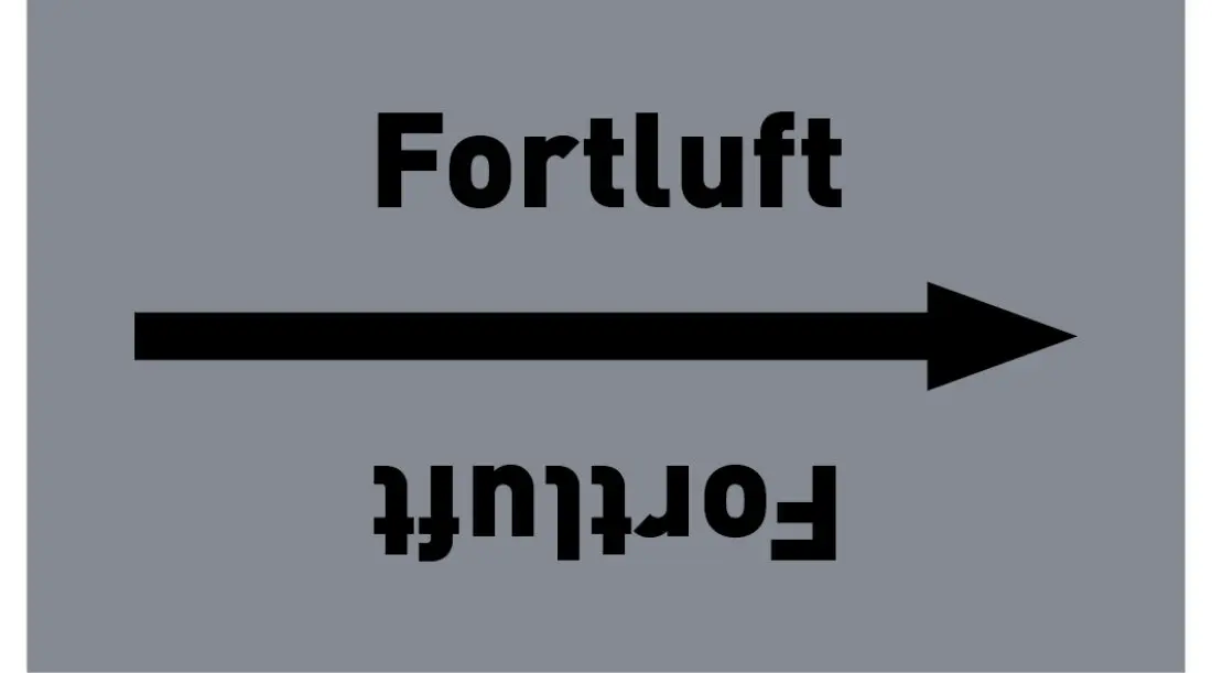 Kennzeichnungsband Fortluft grau/schwarz ab Ø 50 mm 33 m/Rolle Kennzeichnungsband Fortluft grau/schwarz ab Ø 50 mm 33 m/Rolle
