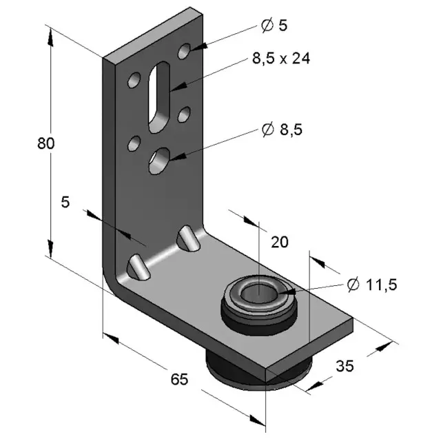 Luftkanalhalter für Steigkanäle M8/M10, 1 VPE (50 Stück) Luftkanalhalter für Steigkanäle M8/M10, 1 VPE (50 Stück)