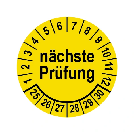 Prüfplakette "nächste Prüfung" versch. Größen