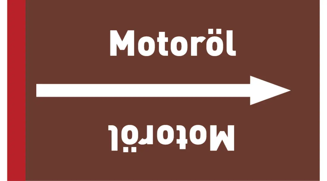 Kennzeichnungsband Motoröl braun/weiß ab Ø 50 mm 33 m/Rolle Kennzeichnungsband Motoröl braun/weiß ab Ø 50 mm 33 m/Rolle