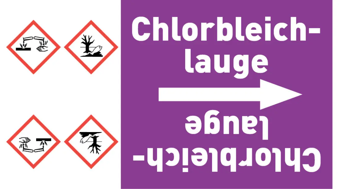 Kennzeichnungsband Chlorbleichlauge violett/weiß ab Ø 50 mm 33 m/Rolle Kennzeichnungsband Chlorbleichlauge violett/weiß ab Ø 50 mm 33 m/Rolle