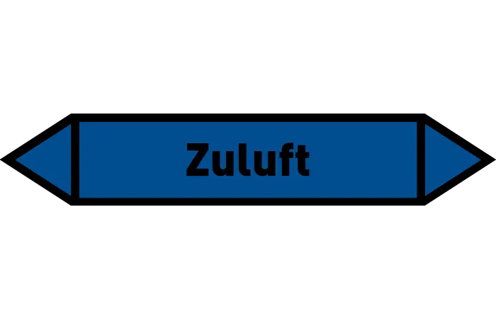 Pfeil Zuluft blau/schwarz 215x40 mm Pfeil Zuluft blau/schwarz 215x40 mm