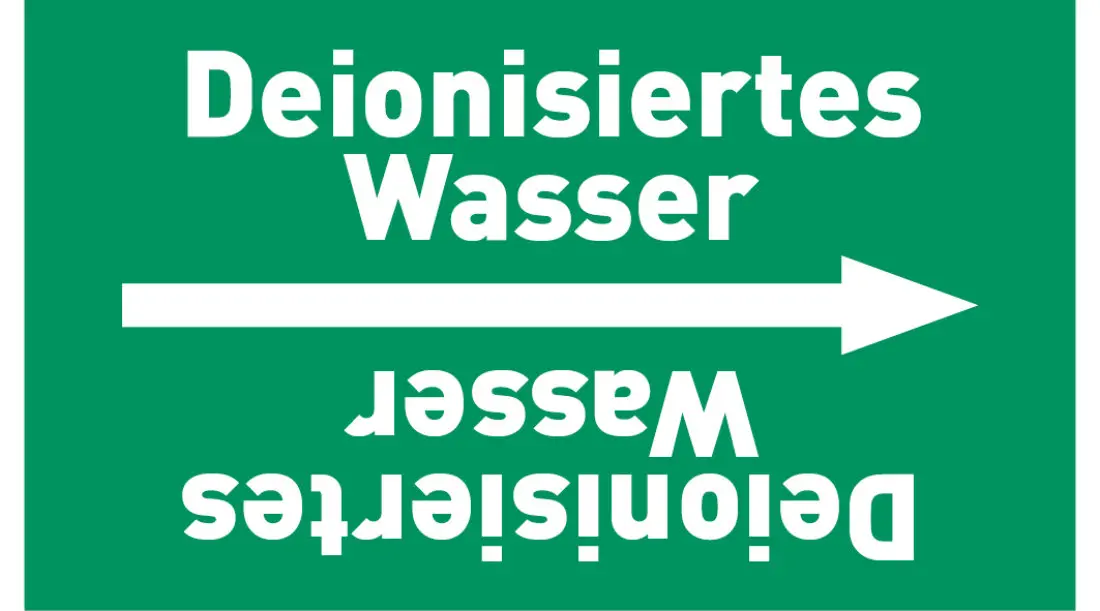 Kennzeichnungsband Deionisiertes Wasser grün/weiß ab Ø 50 mm 33 m/Rolle Kennzeichnungsband Deionisiertes Wasser grün/weiß ab Ø 50 mm 33 m/Rolle