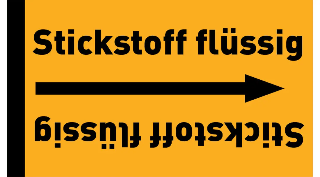 Kennzeichnungsband Stickstoff flüssig gelb/schwarz ab Ø 50 mm 33 m/Rolle Kennzeichnungsband Stickstoff flüssig gelb/schwarz ab Ø 50 mm 33 m/Rolle