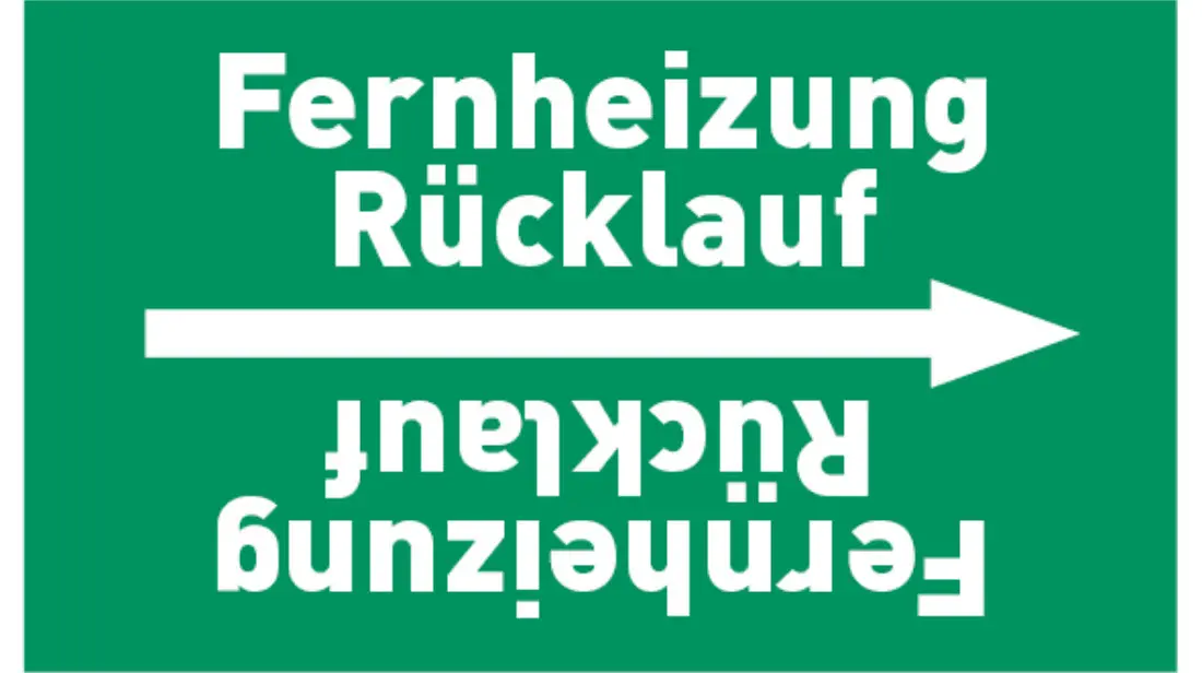 Kennzeichnungsband Fernheizung Rücklauf grün/weiß bis Ø 50 mm 33 m/Rolle Kennzeichnungsband Fernheizung Rücklauf grün/weiß bis Ø 50 mm 33 m/Rolle