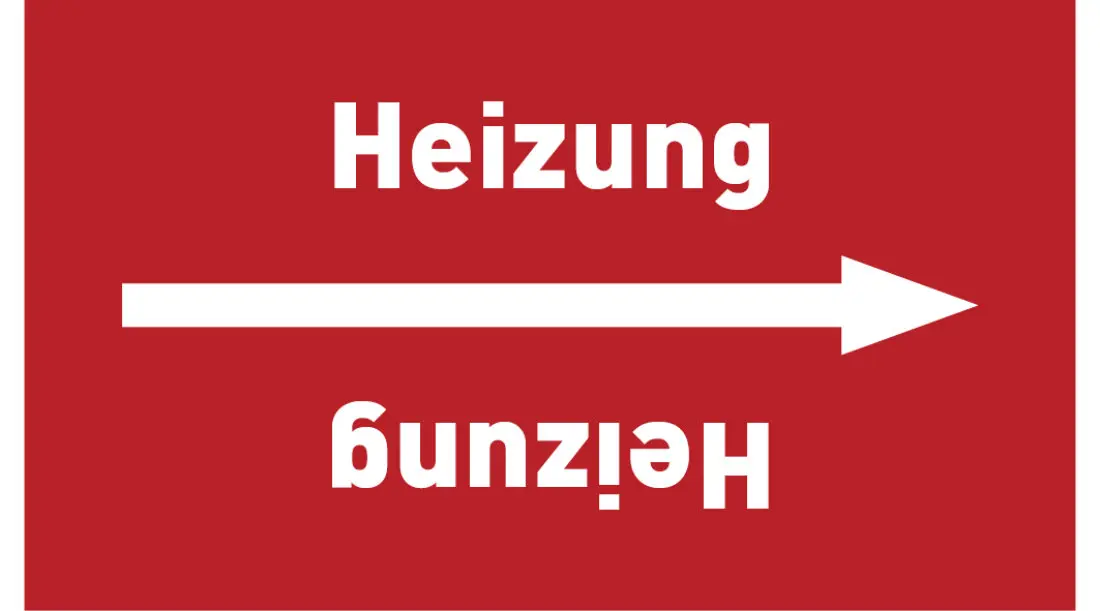 Kennzeichnungsband Heizung rot/weiß, ab Ø 50 mm 33 m/Rolle Kennzeichnungsband Heizung rot/weiß, ab Ø 50 mm 33 m/Rolle