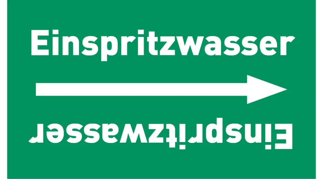 Kennzeichnungsband Einspritzwasser grün/weiß ab Ø 50 mm 33 m/Rolle Kennzeichnungsband Einspritzwasser grün/weiß ab Ø 50 mm 33 m/Rolle