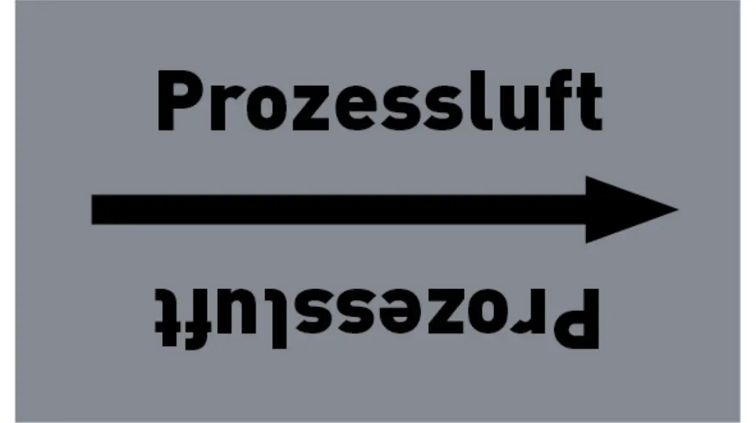 Kennzeichnungsband Prozessluft grau/schwarz bis Ø 50 mm 33 m/Rolle Kennzeichnungsband Prozessluft grau/schwarz bis Ø 50 mm 33 m/Rolle