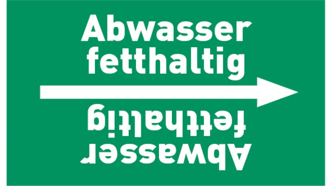 Kennzeichnungsband Abwasser fetthaltig grün/weiß bis Ø 50 mm 33 m/Rolle Kennzeichnungsband Abwasser fetthaltig grün/weiß bis Ø 50 mm 33 m/Rolle