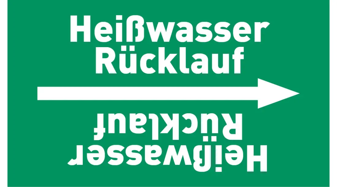 Kennzeichnungsband Heißwasser Rücklauf grün/weiß ab Ø 50 mm 33 m/Rolle Kennzeichnungsband Heißwasser Rücklauf grün/weiß ab Ø 50 mm 33 m/Rolle