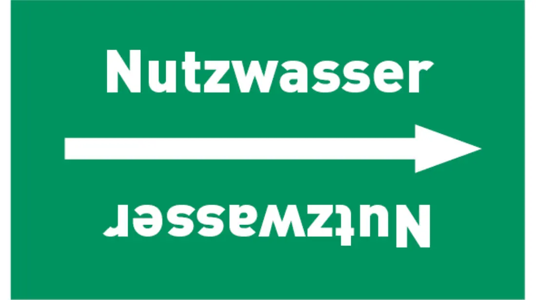 Kennzeichnungsband Nutzwasser grün/weiß bis Ø 50 mm 33 m/Rolle Kennzeichnungsband Nutzwasser grün/weiß bis Ø 50 mm 33 m/Rolle