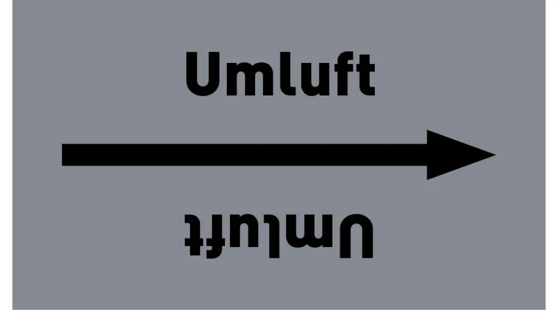 Kennzeichnungsband Umluft grau/schwarz ab Ø 50 mm 33 m/Rolle Kennzeichnungsband Umluft grau/schwarz ab Ø 50 mm 33 m/Rolle