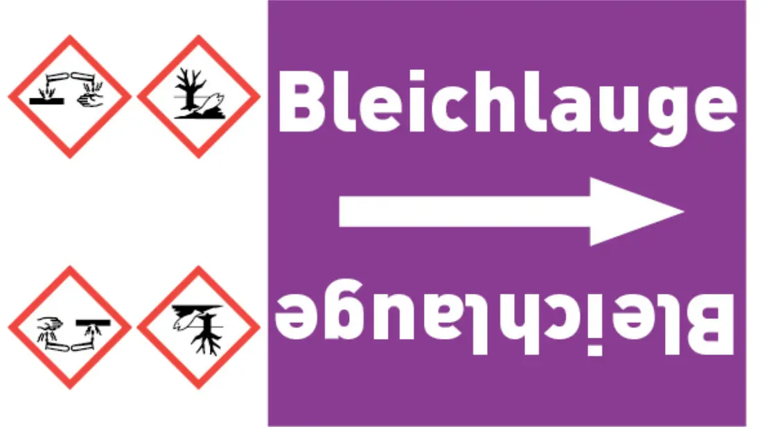 Kennzeichnungsband Bleichlauge violett/weiß bis Ø 50 mm 33 m/Rolle Kennzeichnungsband Bleichlauge violett/weiß bis Ø 50 mm 33 m/Rolle