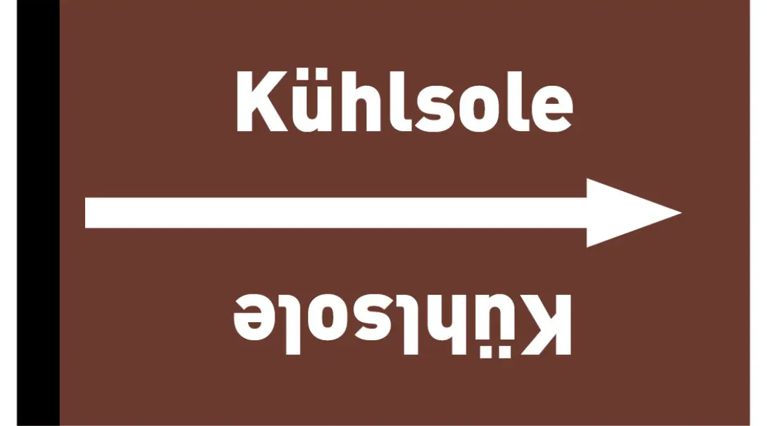 Kennzeichnungsband Kühlsole braun/weiß ab Ø 50 mm 33 m/Rolle Kennzeichnungsband Kühlsole braun/weiß ab Ø 50 mm 33 m/Rolle