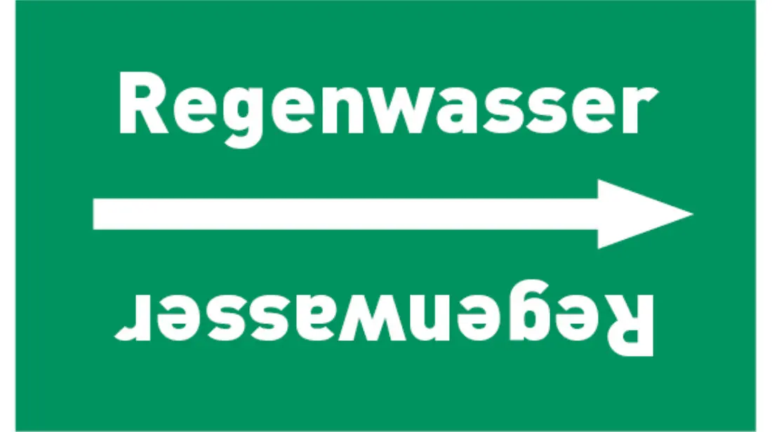 Kennzeichnungsband Regenwasser grün/weiß, bis Ø 50 mm 33 m/Rolle Kennzeichnungsband Regenwasser grün/weiß, bis Ø 50 mm 33 m/Rolle