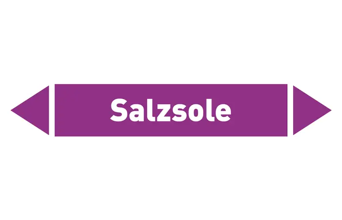 Pfeil Salzsole violett/weiß 215x40 mm