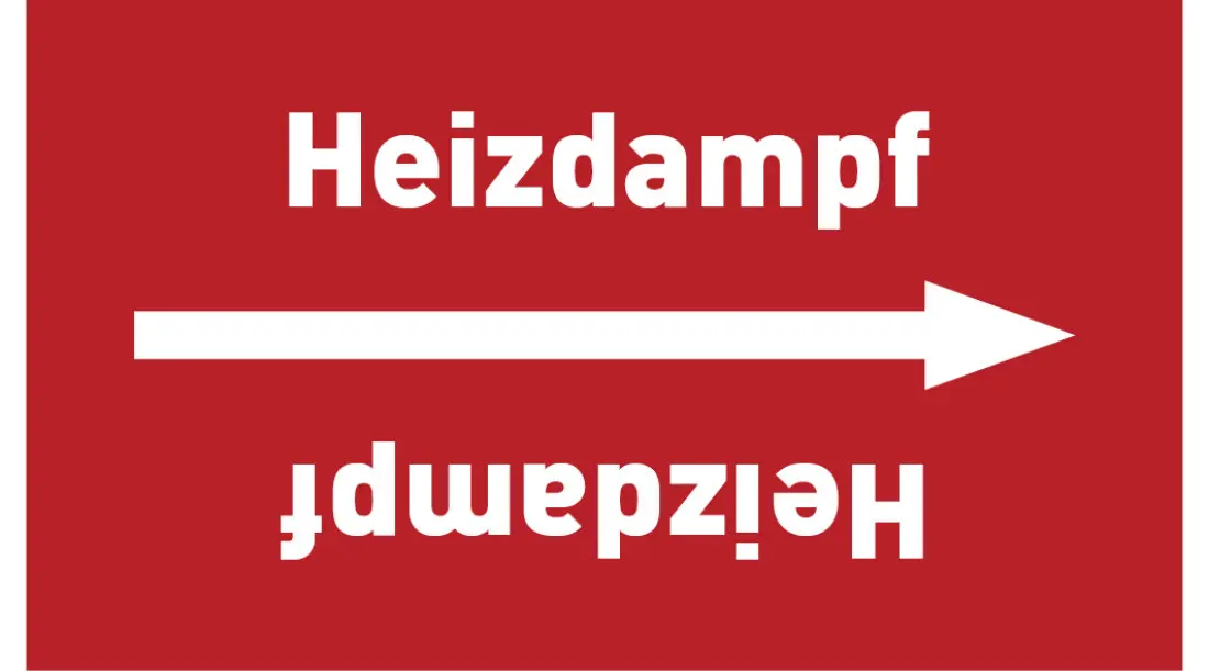 Kennzeichnungsband Heizdampf rot/weiß ab Ø 50 mm 33 m/Rolle Kennzeichnungsband Heizdampf rot/weiß ab Ø 50 mm 33 m/Rolle