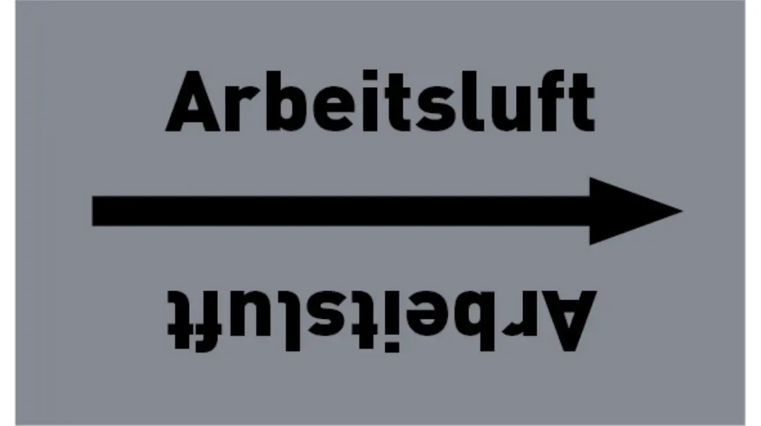 Kennzeichnungsband Arbeitsluft grau/schwarz bis Ø 50 mm 33 m/Rolle Kennzeichnungsband Arbeitsluft grau/schwarz bis Ø 50 mm 33 m/Rolle