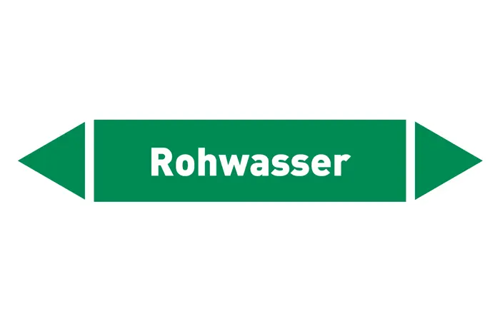 Pfeil Rohwasser grün/weiß 125x25 mm Pfeil Rohwasser grün/weiß 125x25 mm