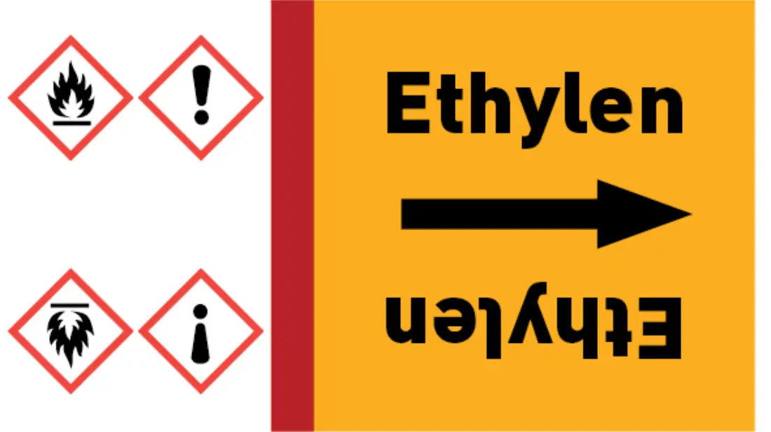 Kennzeichnungsband Ethylen gelb/schwarz bis Ø 50 mm 33 m/Rolle Kennzeichnungsband Ethylen gelb/schwarz bis Ø 50 mm 33 m/Rolle