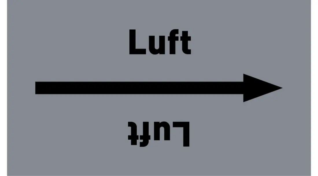 Kennzeichnungsband Luft grau/schwarz ab Ø 50 mm 33 m/Rolle Kennzeichnungsband Luft grau/schwarz ab Ø 50 mm 33 m/Rolle