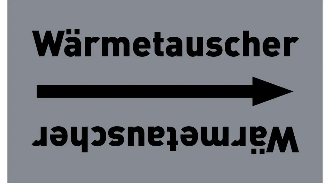Kennzeichnungsband Wärmetauscher grau/schwarz, ab Ø 50 mm 33 m/Rolle Kennzeichnungsband Wärmetauscher grau/schwarz, ab Ø 50 mm 33 m/Rolle