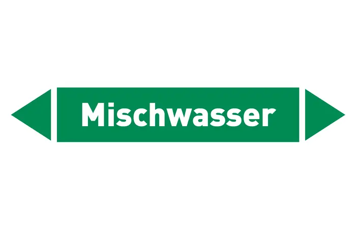 Pfeil Mischwasser grün/weiß 215x40 mm Pfeil Mischwasser grün/weiß 215x40 mm