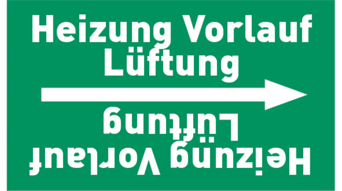 Kennzeichnungsband Heizung Vorlauf Lüftung grün/weiß bis Ø 50 mm 33 m/Rolle Kennzeichnungsband Heizung Vorlauf Lüftung grün/weiß bis Ø 50 mm 33 m/Rolle