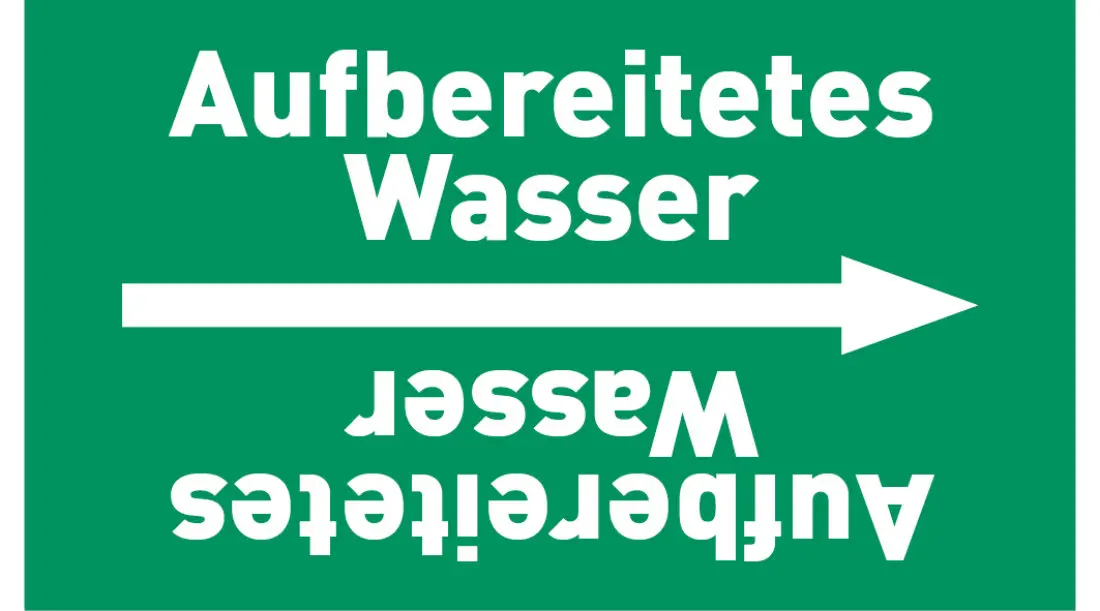 Kennzeichnungsband Aufbereitetes Wasser grün/weiß ab Ø 50 mm 33 m/Rolle Kennzeichnungsband Aufbereitetes Wasser grün/weiß ab Ø 50 mm 33 m/Rolle