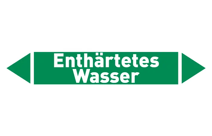 Pfeil Enthärtetes Wasser grün/weiß 215x40 mm Pfeil Enthärtetes Wasser grün/weiß 215x40 mm