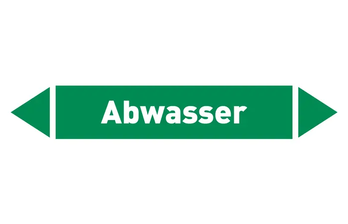 Pfeil Abwasser grün/weiß 215x40 mm Pfeil Abwasser grün/weiß 215x40 mm
