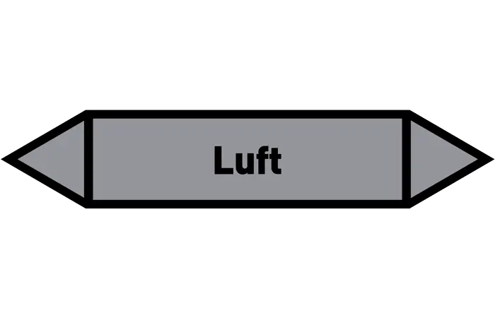 Pfeil Luft grau/schwarz 125x25 mm Pfeil Luft grau/schwarz 125x25 mm