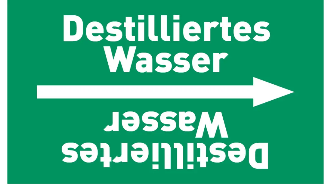 Kennzeichnungsband Destilliertes Wasser grün/weiß ab Ø 50 mm 33 m/Rolle Kennzeichnungsband Destilliertes Wasser grün/weiß ab Ø 50 mm 33 m/Rolle